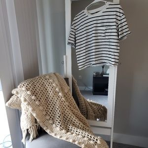 Madewell Striped Cropped Boxy Tee M